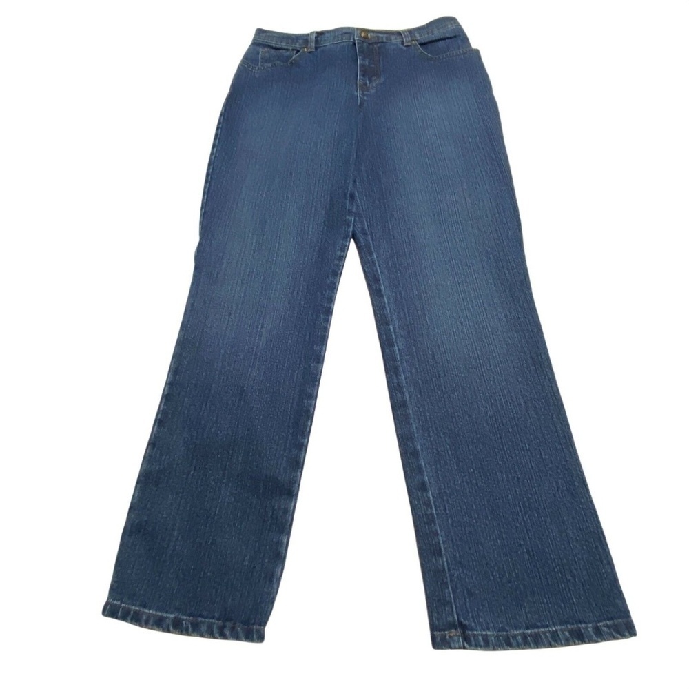 Gloria Vanderbilt Amanda Straight Leg Women's size 8P Dark Blue Denim Jeans